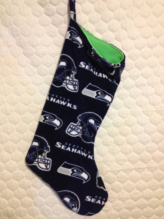 Seattle Seahawks fleece LARGE Christmas stockings...