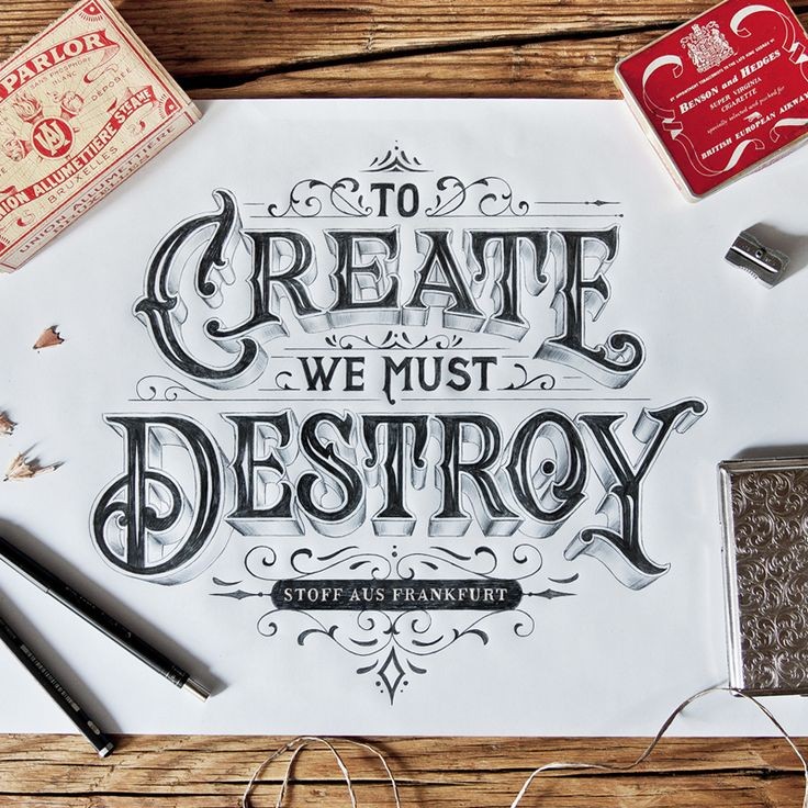 Hand-drawn lettering projects made in 2015 so far,...