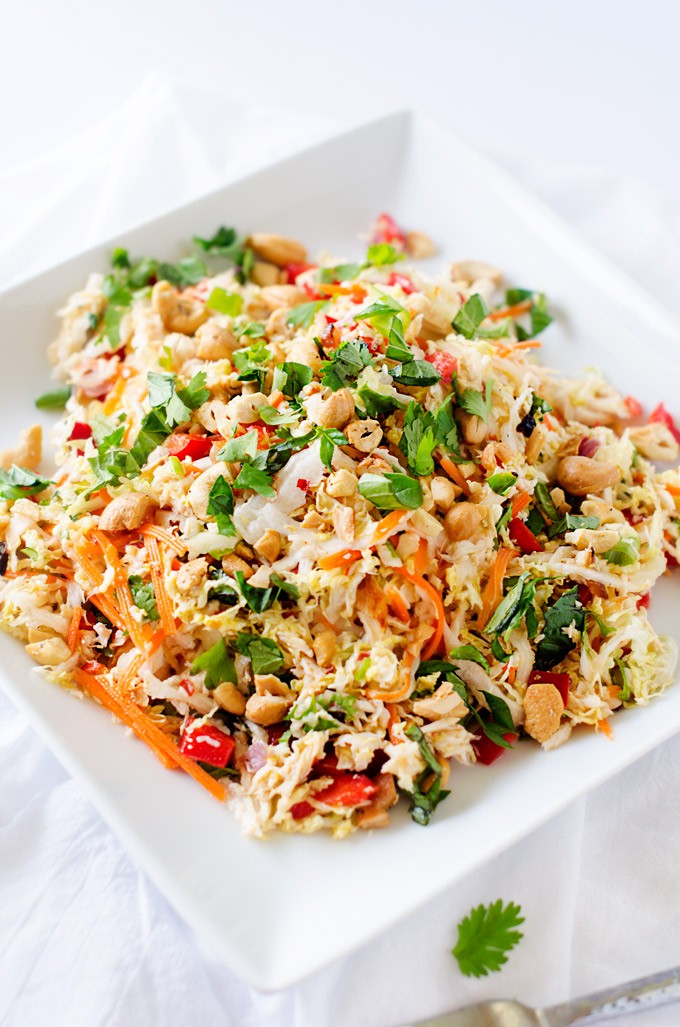 Thai Chicken Salad recipe with Ginger & Lime Dress...