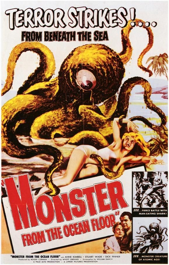 Monster From the Ocean Floor 1954 Movie Poster Ove...