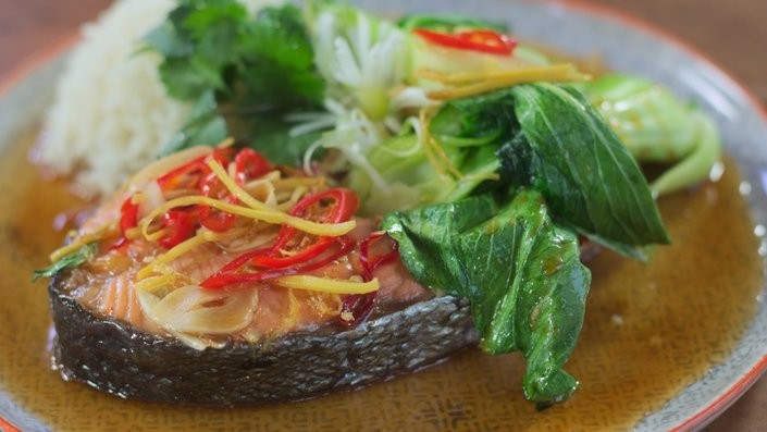 Vietnamese Caramelised Salmon recipe with Sticky R...