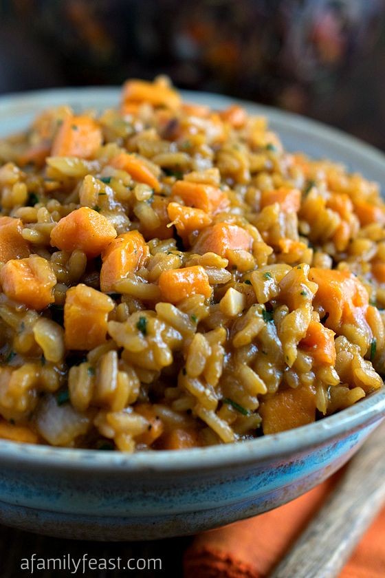 Sweet Potato Risotto - Creamy and slightly sweet t...