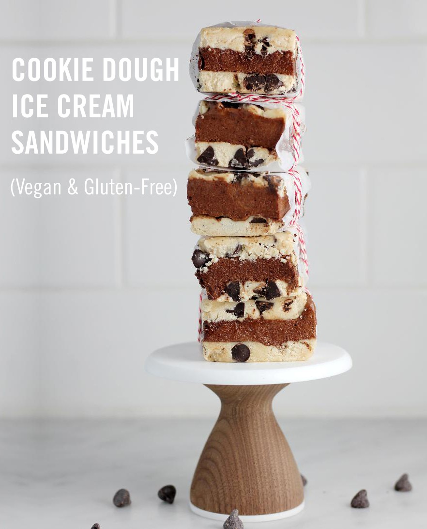Vegan & Gluten-Free Cookie Dough Ice Cream Sandwic...