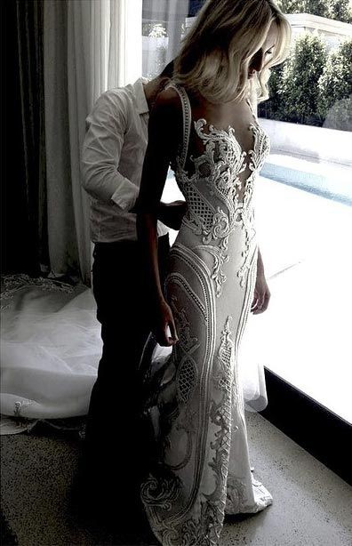 Sexy Plunging Neckline Wedding Dress
