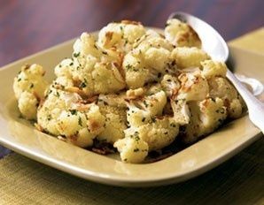Parmesan roasted cauliflower, Biggest Loser recipe...