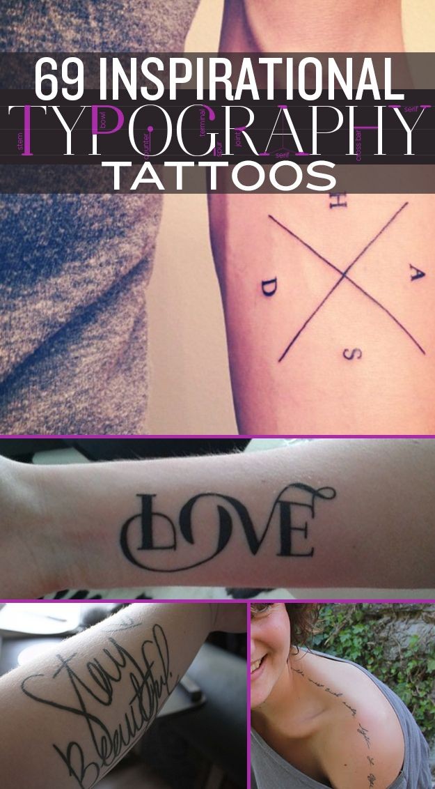 69 Inspirational Typography Tattoos