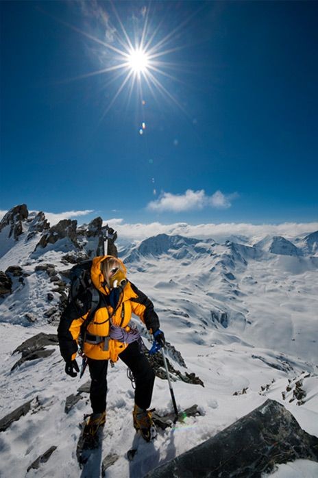 Everest Summit. Sun looks like a star--no doubt so...