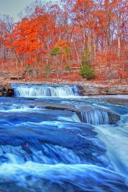 Upper Falls, Cataract State Park, Indiana; photo b...