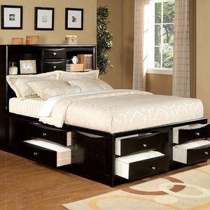 awesome storage bed! wow, this would be a dream co...