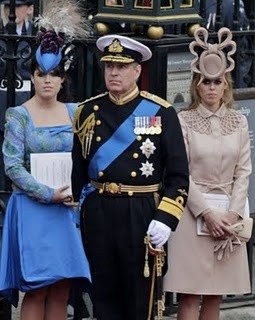 Prince Andrew and his daughters Princess' Eugenie...