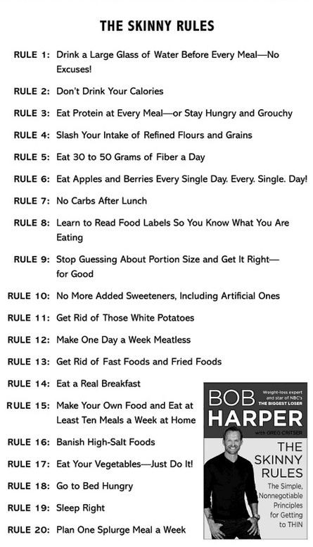 Bob Harper's Skinny Rules, I wish this would say "...