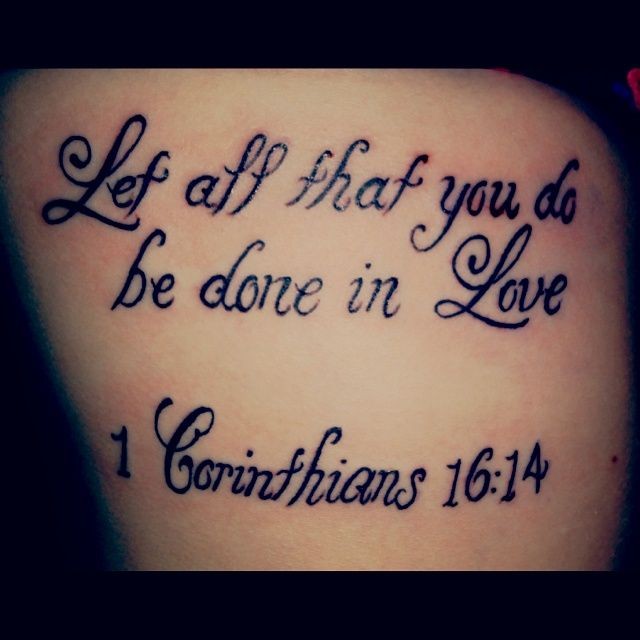 Biblical quotes about love tattoos | ... Bible Quo...