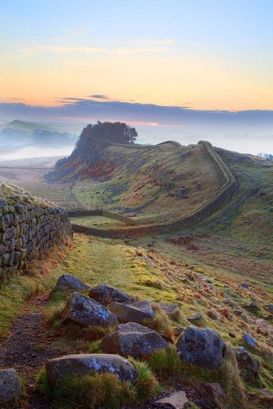Hadrian's Wall, Northumberland, UK... surprises me...