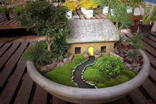 Adorable Miniature Garden. I think it would be an...