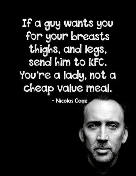 If a guy wants you for your breasts thighs and leg...