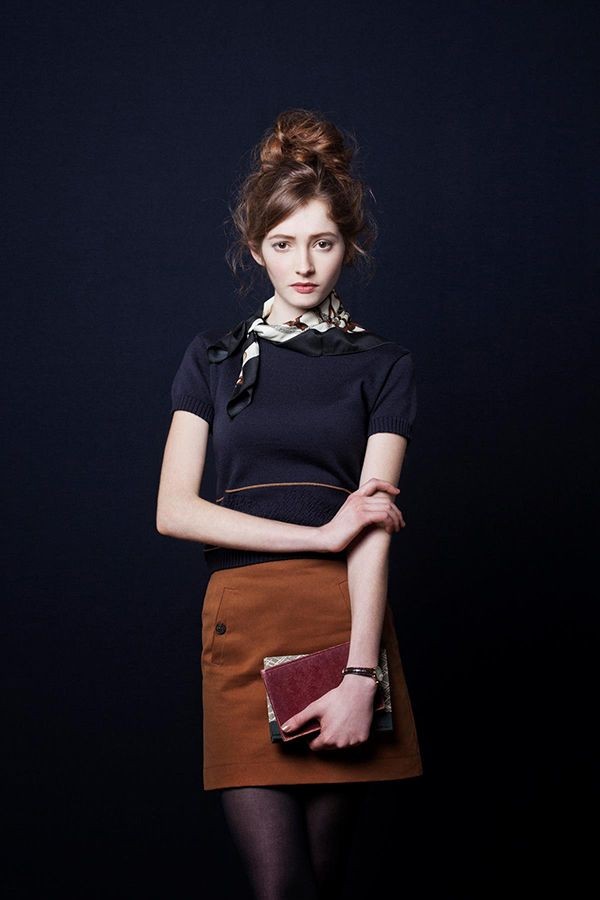An autumn-inspired outfit by Montreal-based design...