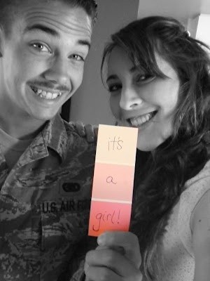 its a girl! baby gender announcement with paint ch...