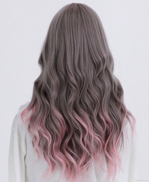 brown and pink ombre
