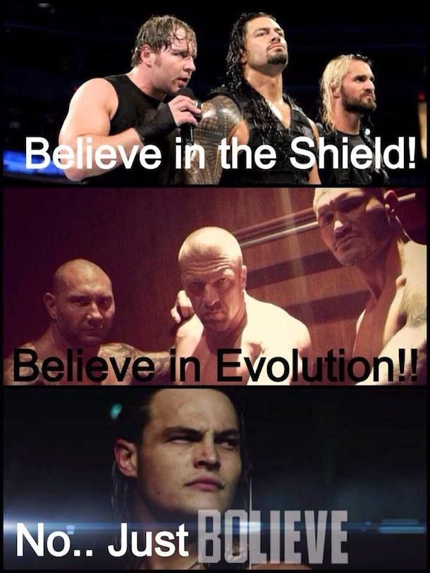 WWE Bolieve, Shield Evolution Meme