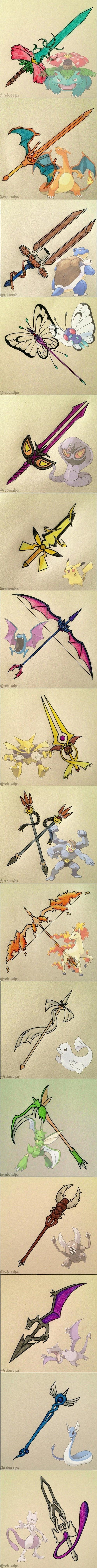 Pokémon Weapon Art. I have to say, I love Cha...