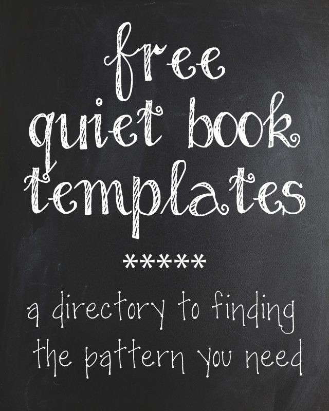 The Quiet Book Blog: Quiet Book Pattern Directory