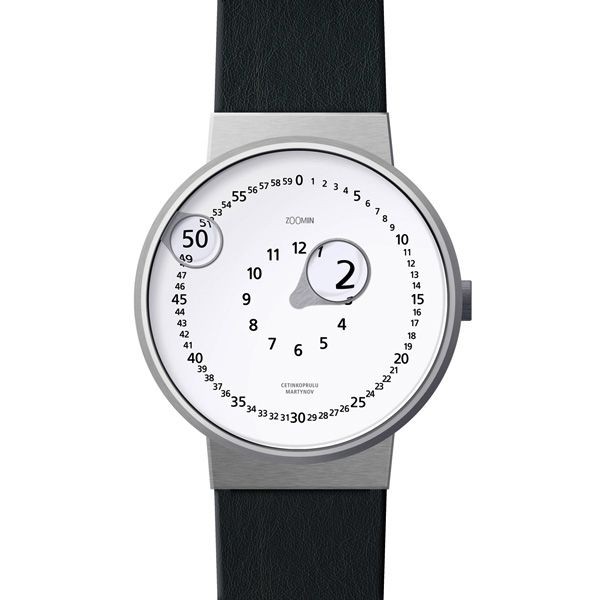 The Zoomin watch consists of hour and minutes in t...