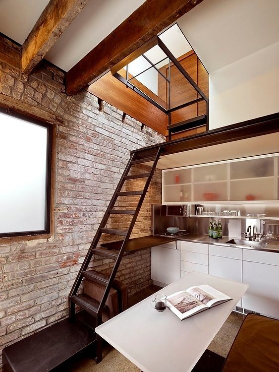 A boiler room converted to a tiny house. See more...