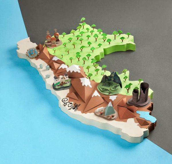 Ooh I love maps and I love paper sculptures so thi...