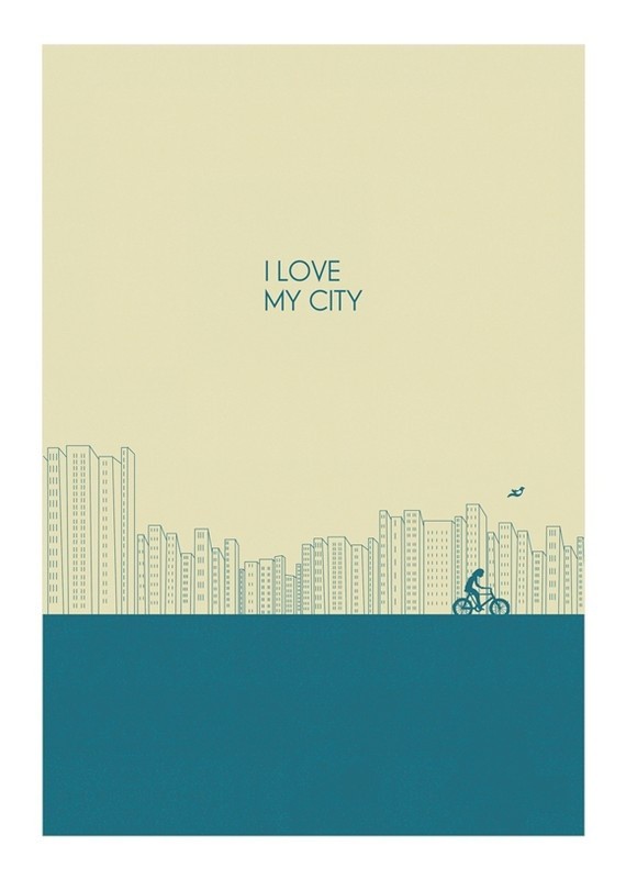 I Love My City print by Judy Kaufmann