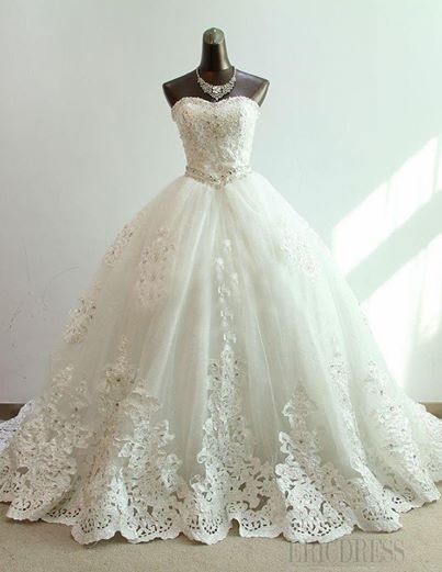 beautiful wedding ball gown