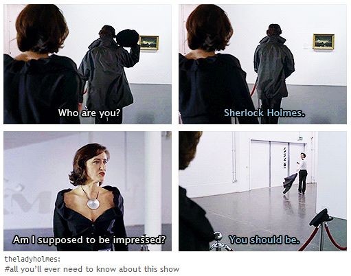Sherlock, the show summed up in 4 frames.