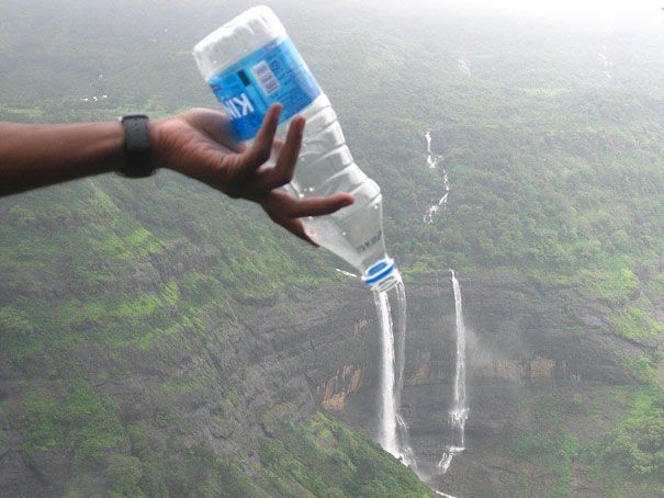 The perfectly timed waterfall in a bottle picture:...