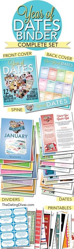 Year of Dates Binder- just print, and stick in a b...