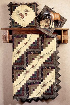 This is one of the most amazing log cabin quilts I...