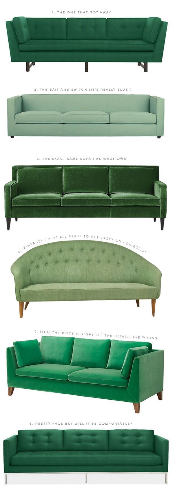 The Great Green Sofa Hunt of 2014 - Oh Happy Day!