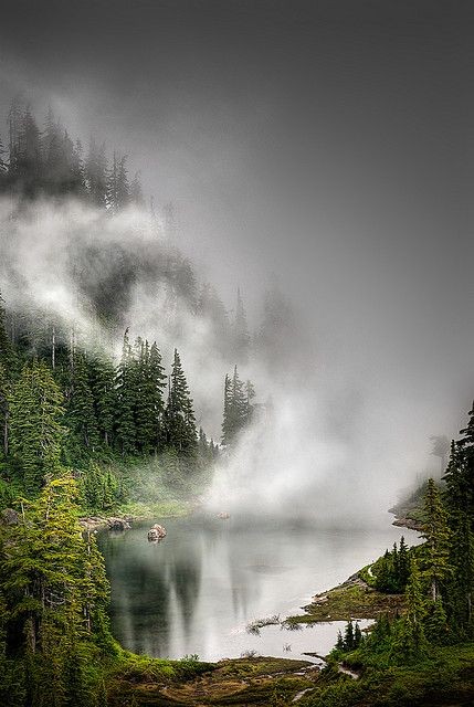"Socked in #Lake at #MountBaker " North Cascades #...