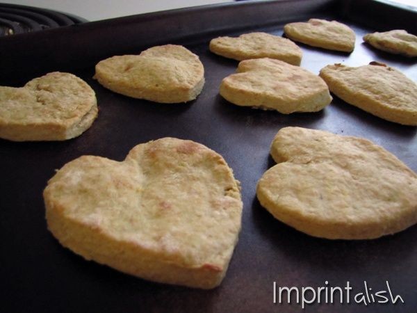 Teething biscuits made with a banana and infant ce...