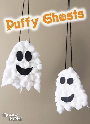 Easy Halloween craft to do with little ones! Puffy...