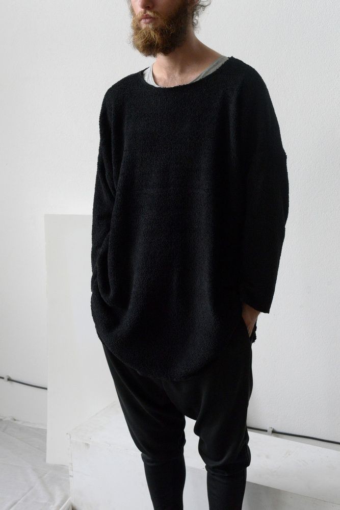 Unisex oversized minimal Black Pullover