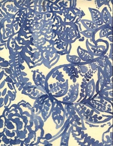 Luli Sanchez / floral pattern / blue  & white