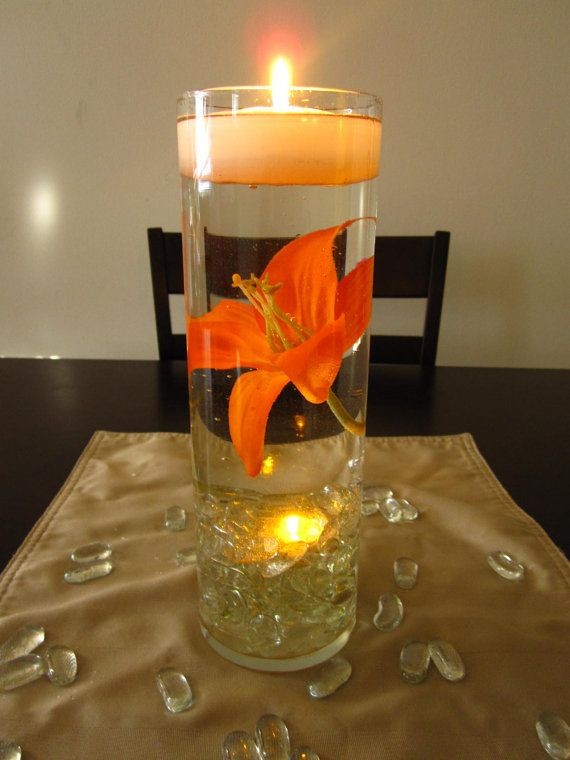 Floating Candle Wedding Centerpiece Kit Orange by...