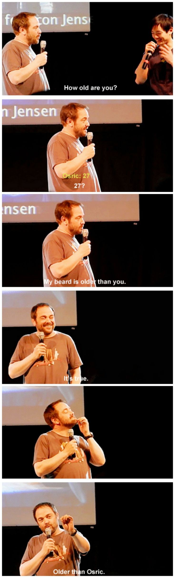 [gifset] Mark teasing Osric about his age :) #JibC...
