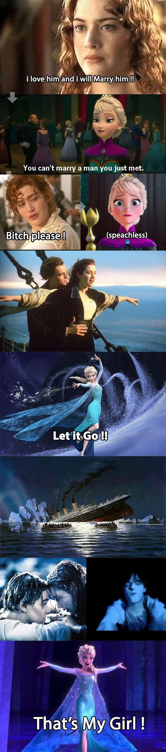 Elsa Joins Titanic // funny pictures - funny photo...