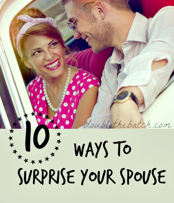 Fun ways to surprise your spouse! I LOVE this! Suc...