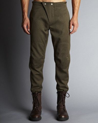 Aviator Pant - Olive Wool | CADET: Menswear &...
