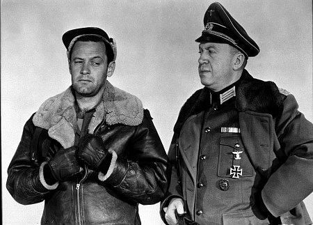 William Holden and Otto Preminger in "Stalag 17"...