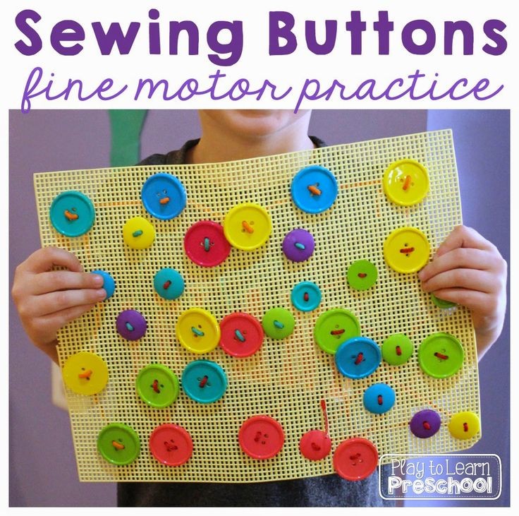 Play to Learn Preschool: Sewing Buttons