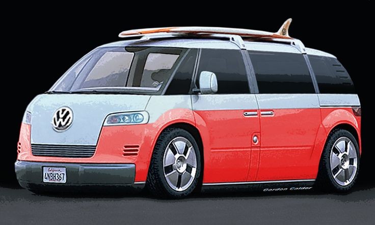 New VW Bus...I can dig it. Surfin' USA!
