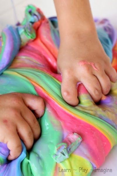 Rainbow slime recipe for play - how to make this g...