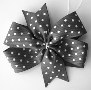 Simple ribbon pinwheel bow - form it around a hair...